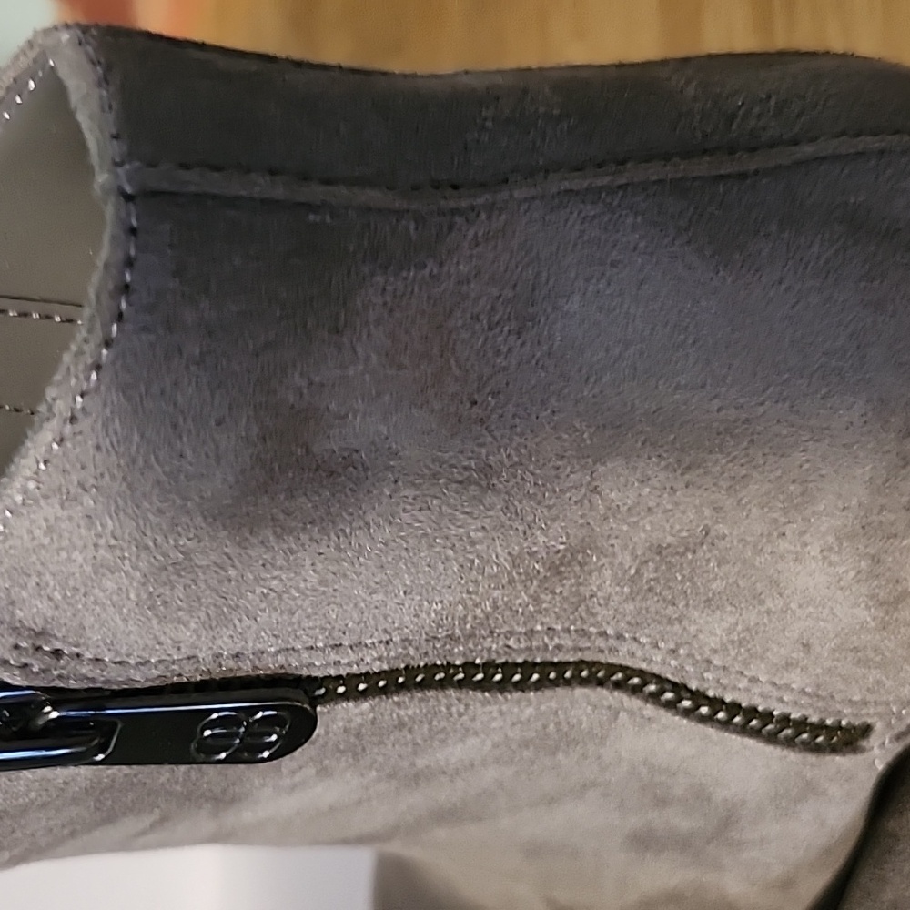 . NIB Womens Bandolino light Grey Booties Double Zip Size 7 1/2M (#5) - Picture 6 of 10